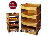 Rattan Eco 4 Pcs Vegetable Rack - 3099