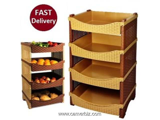 Rattan Eco 4 Pcs Vegetable Rack - 3099