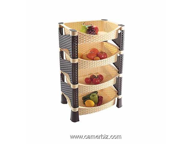 Rattan Eco 4 Pcs Vegetable Rack - 3099