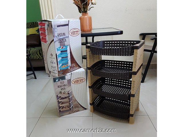 Rattan Eco 4 Pcs Vegetable Rack - 3099