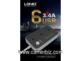 LDNIO Rallonge Avec 6 USB Port Système de Charge Rapide + 3 prise de courant Original! États Unis! - 3146