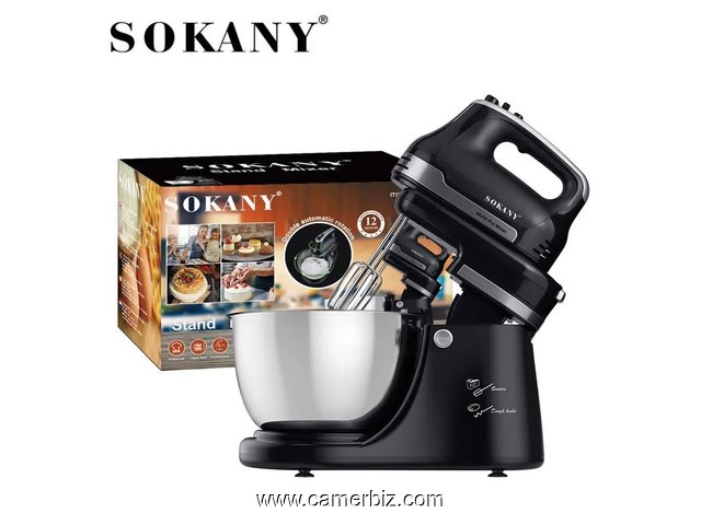 Mélangeur professionnel avec bol Sokany - Batteur sur socle - 4.2 L - 800 W - 31942