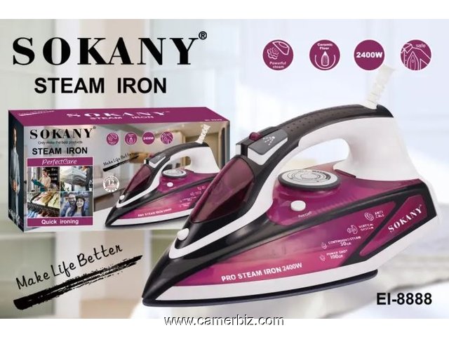 Fer à repasser électrique à vapeur Sokany - 2400 W - 31943