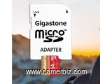 Carte memoire Micro SD 64 Go Gigastone avec adaptateur - Caméra 4K Pro et drones - Classe 10 U3 V30 - 32442