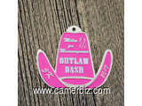 Outlaw Dash 5K Custom Race Medals