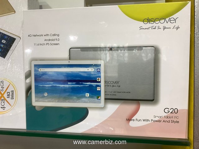 Tablette Discover G20 Dual SIM- 11.6 pouces, 64 Go, 4 Go + Powerbank + ecouteurs + pochette - 33051