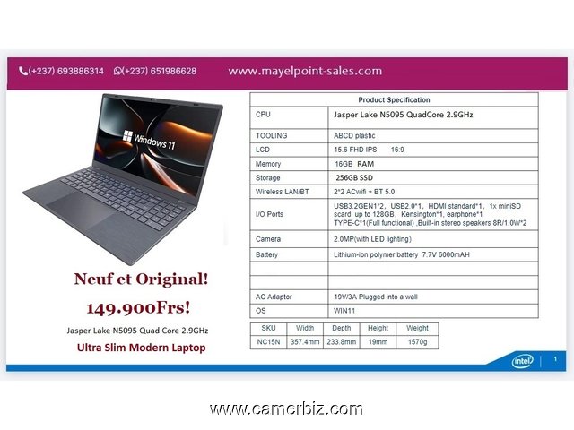 Neuf et Original ultra slim modern i7 & Quadcore Laptops.  - 33662