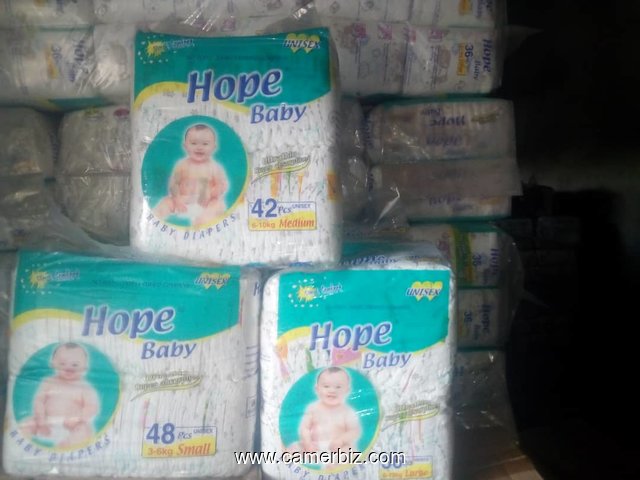 Couches Hope Baby en cartons. Tailles Small, Medium et large - 3368