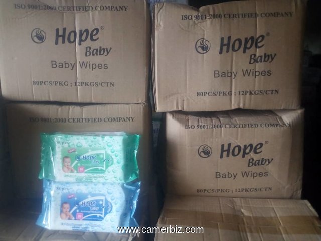 Lingettes Hope baby sans couvercle. Antibacterial, PH neutre. Vente en Gros - 3370