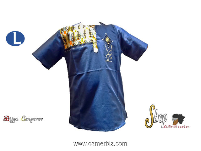 chemise afritude-blue design-L - 3376