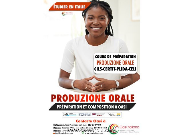 COURS DE PRÉPARATION : PRODUZIONE ORALE CILS- CERTIT-PLIDA-CELI                      - 33815