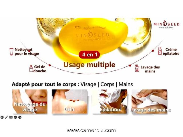 MINOSEED SAVON AU GINSENG ET AUX PARTICULES DE FEUILLES D’OR LUXUEUSES  - 34414