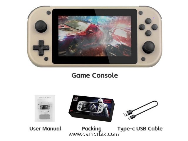 Console de jeu portable M17 avec 19.000 Jeux intégrés, 64 Go, grand écran de 4,3 pouces, PSP, PS1 - 35834