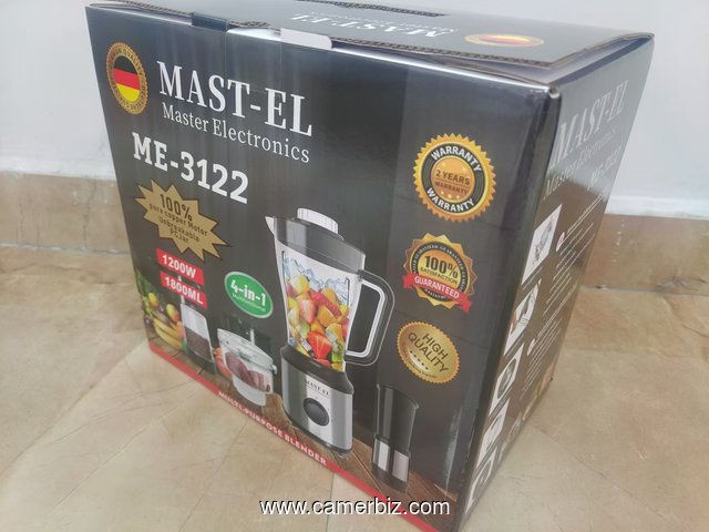 Mixeur MAST-EL multifonction 4 en 1 avec bols incassables. Produit allemand. - 35987