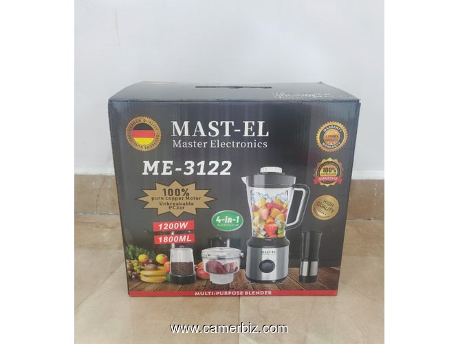 Mixeur MAST-EL multifonction 4 en 1 avec bols incassables. Produit allemand. - 35987