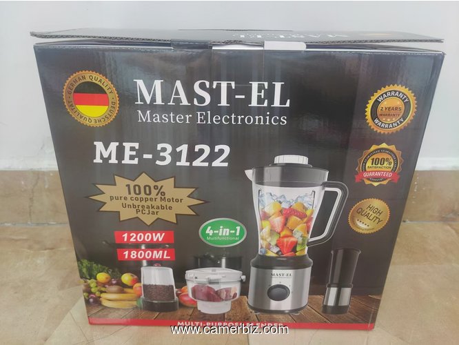 Mixeur MAST-EL multifonction 4 en 1 avec bols incassables. Produit allemand. - 35987