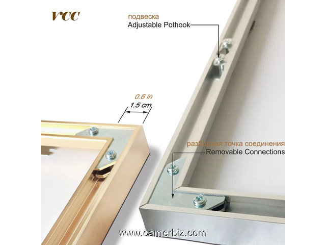 cadre photo en aluminium noir luxueux pour diplôme et autres - 36082