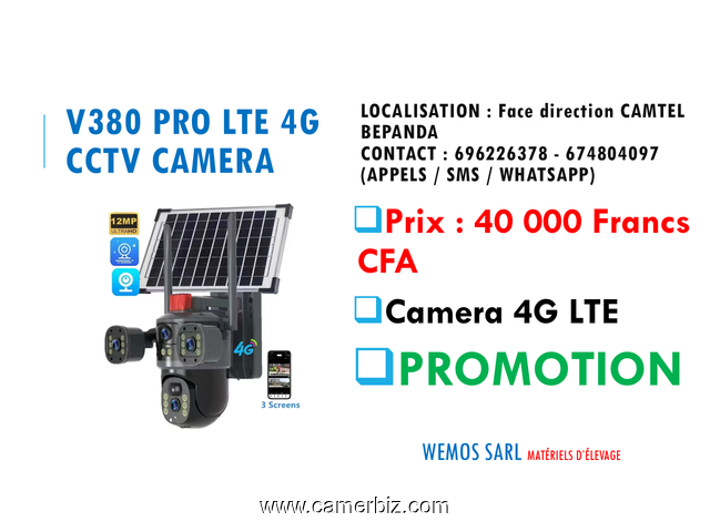 Caméra Solaire CCTV Q19 LTE 4G  Gardez un œil sur ce qui compte, peu importe la distance ! - 36083