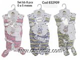Baby cherie 8 pcs - Ensemble Boustani 8 en 1 pour bebe