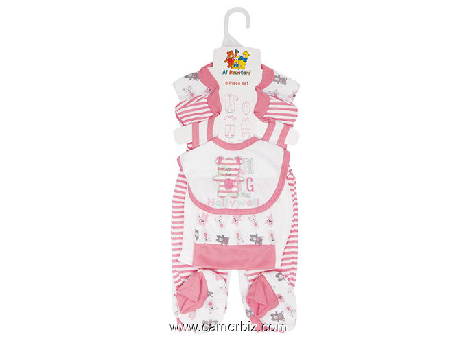 Baby cherie 8 pcs - Ensemble Boustani 8 en 1 pour bebe - 36121