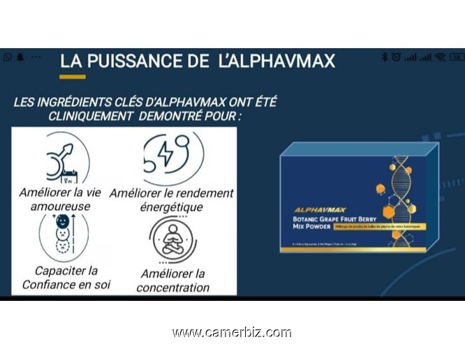 ALPHAVMAX BOISSON NATURELLE POUR LES HOMMES  - 36152