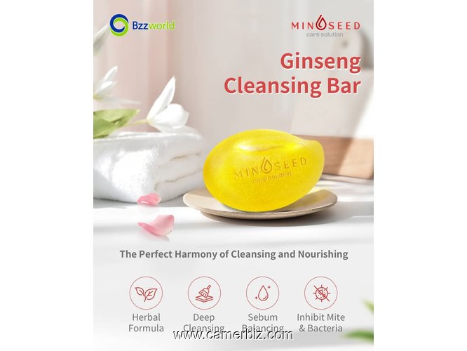 SAVON MINOSEED BARRE NETTOYANTE AU GINSENG*   - 36154