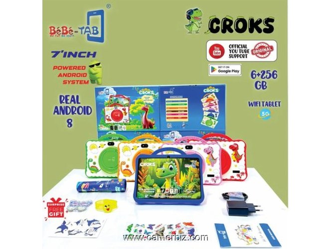 Tablette educative Bebe Tab Croks- 7 pouces - 256 GB ROM - 6 GB RAM - 36192