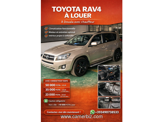 Rav4 climatisée avec chauffeur professionnel  - 36275