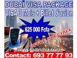 visa et billet d'avion DUBAI - 3730