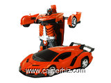 voiture en jouets Lamborghini rouge transformer