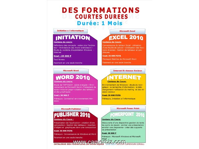 Formations informatiques de pointes   à moindre Prix  DEVCOM  Rentrée  ce 6 Avril et 13 Mai 2019 - 4757