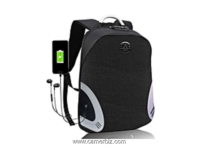 Sac à Dos Intelligent Avec Port USB - Noir - 4783