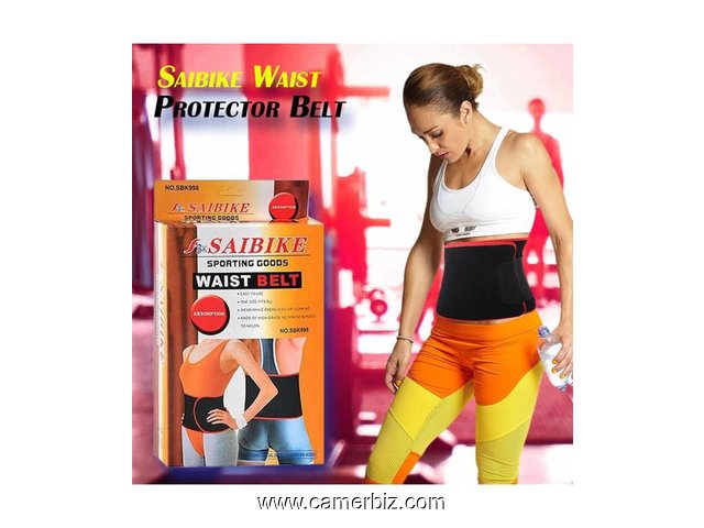 SAIBIKE Ceinture Amincissante De Sudation Discrète - Noir/Rouge - 4902