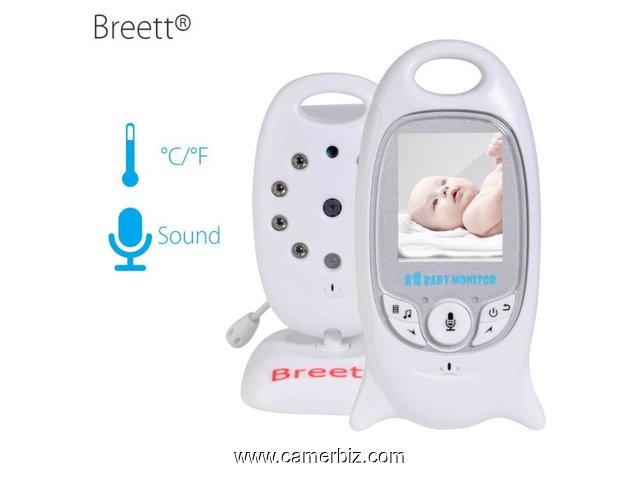 Breett® bébé moniteur vidéo 2.0"écran LCD Multifonctions Avec vision nocturne, Télécommande, Lecteur - 4930