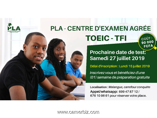 PROCHAINE DATE DES TESTS TOEIC ET TFI A PLA - 5438