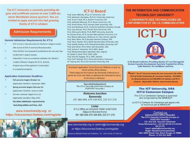 The ICT University _ https://www.youtube.com/watch?v=oHoWvMflMwU _ +237651060049_+237243803947  - 551