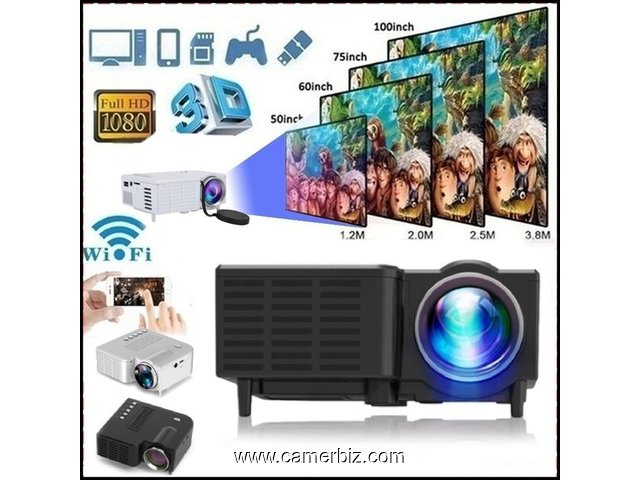 UC 40 Mini LED Projecteur Haute définition. Home Cinéma USB 1080P HD LED Multimédia Vidéo Projecteur - 5523