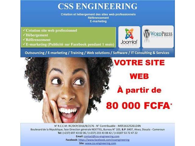 créattion de sites web professionnels au cameroun - 557