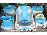 ensemble bassine bébé. Disponible en bleu, rose, vert ou orange - 5750