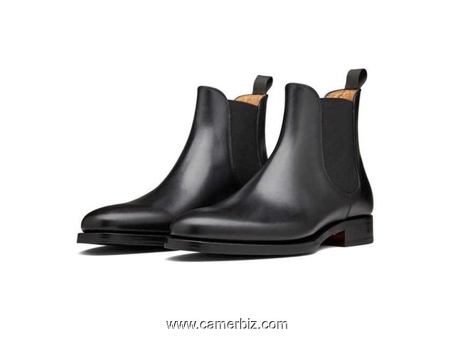 Bottines noir 100% cuir - 5763