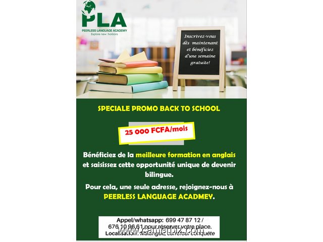  SPECIALE PROMO BACK TO SCHOOL A PEERLESS LANGUAGE ACADEMY - 5928