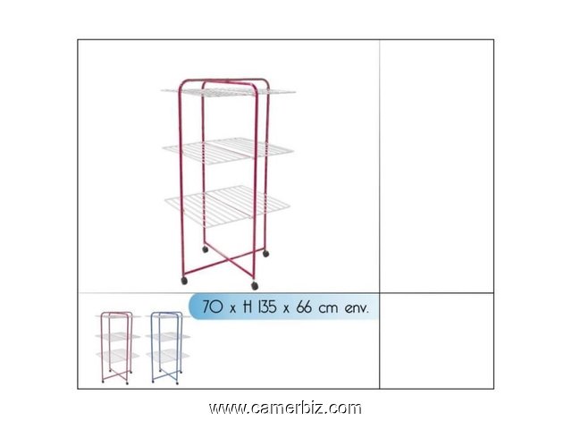 lave linge étendoirs tour en métal  - 6564