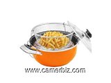 Friteuse Vapeur 3 En 1 - 24 cm - Orange - 6604