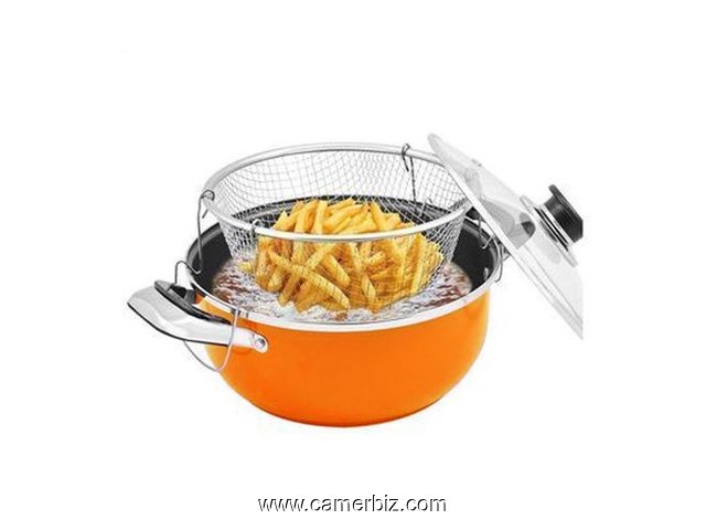 Friteuse Vapeur 3 En 1 - 24 cm - Orange - 6604