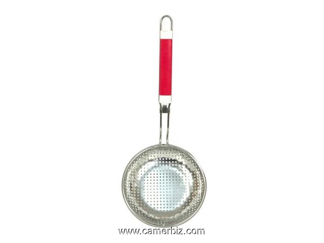 Ecumoire De Cuisine - 28cm - Rouge Et Gris Argent - 6651