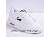 Tennis En Simili Cuir - Blanc - 6676