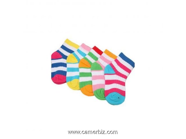 Lot De 12 Paires De Chaussettes En Coton - Multicolore - 6710