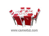 Salle a manger 6 places - Rouge en forme de coeur - 6909