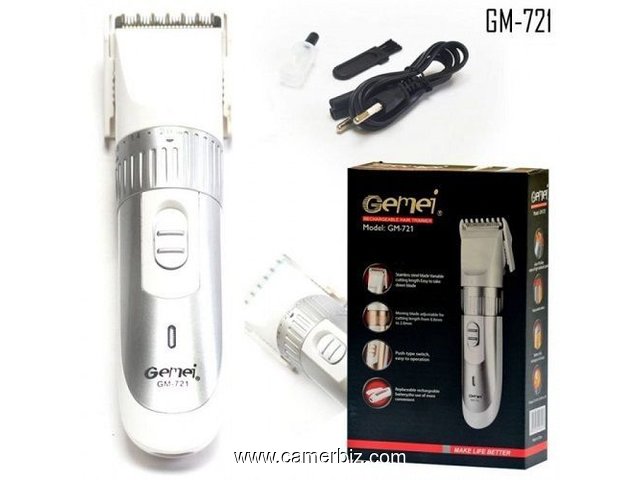 Tondeuse à cheveux rechargeable électrique GM-717-White - 6956