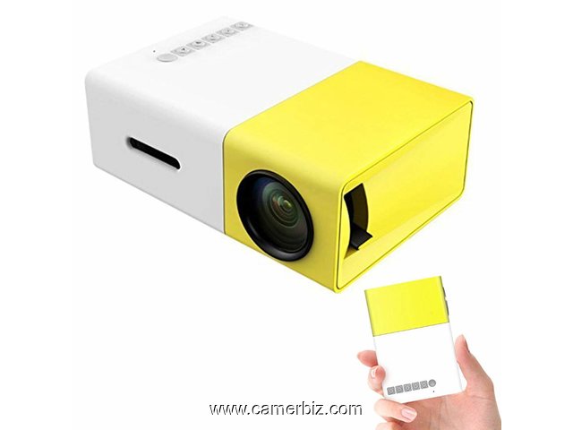 Mini projecteur, projecteur LED portable YG300, avec entrée USB / SD / AV / HDMI - 7009